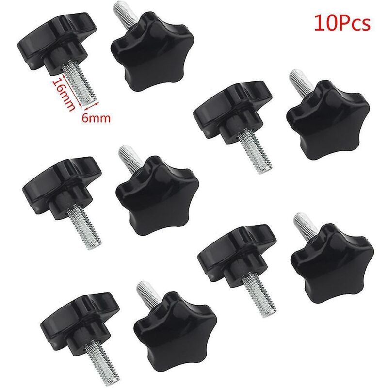 10 M6/m8 Torx-schrauben, Fünfkantgewinde, Feststellknopf – 6 X 16 Mm