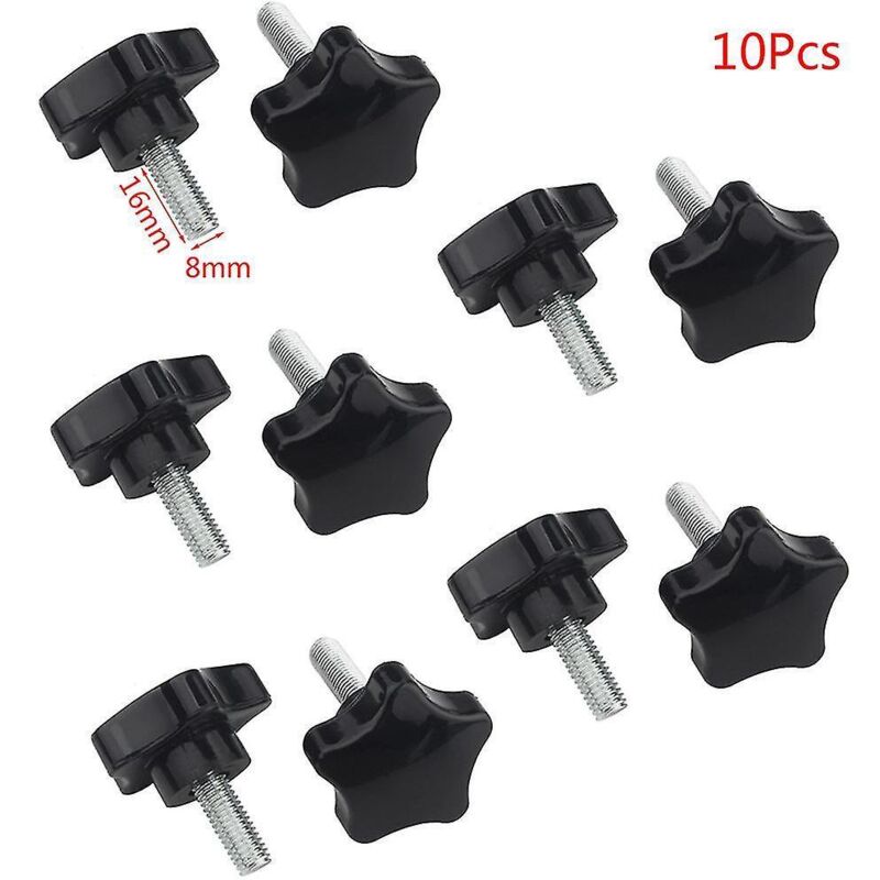 10 M6/m8 Torx-schrauben, Fünfkantgewinde, Feststellknopf – 8 X 16 Mm