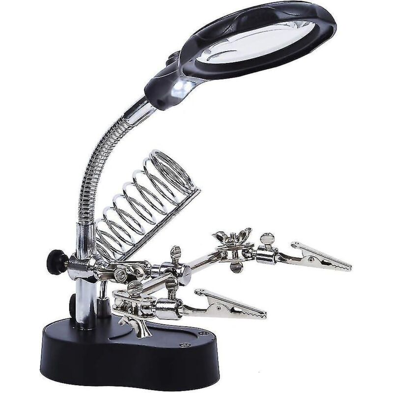 Tischlupe Mit Ständer, 3,5 X 12 X 2 Leds, Für Elektronikingenieure, Kosmetiker, Ärzte, Uhrmacher Und Uhrmacherreparateure