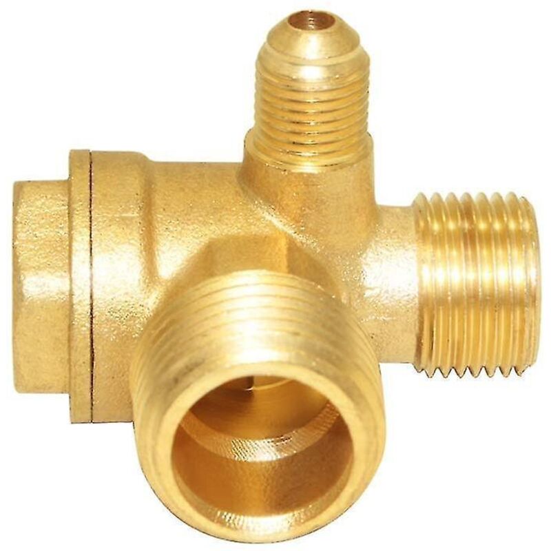 3-wege-rückschlagventil Aus Messing Mit Außengewinde Für Luftkompressoren, Central Pneumatic G1/2" X G3/8" X G1/8