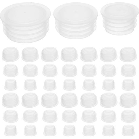 150 Ersatz-kunststoffstopfen Für Glasflaschen Und -gläser, Luftdichte Deckel. – 2,30 X 2,30 X 1,10 Cm – Weiß