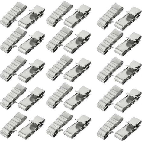 30 Kabelklemmen Aus Edelstahl Für Photovoltaikkabel Und Anhängerkabelbäume. – 3,15 X 11 Cm – Silber