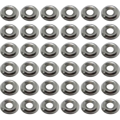 100 Befestigungsscheiben, Schraubenscheiben, Korrosionsbeständige, Schalenförmige Dichtungen – 1,1 X 1,1 X 0,25 Cm – Silber