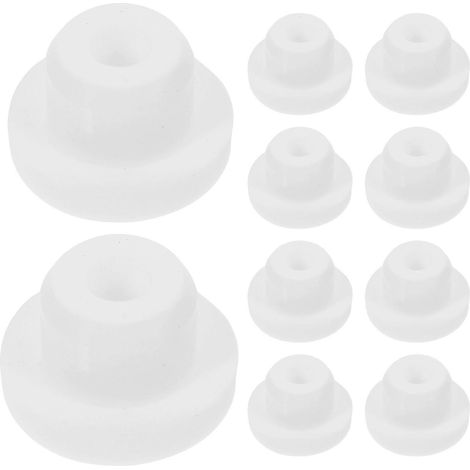 10er-pack Silikonstopfen Für Tuben- Und Flaschenverschlüsse, Runde Dichtungen – 2,30 X 2,30 X 1,40 Cm – Weiß