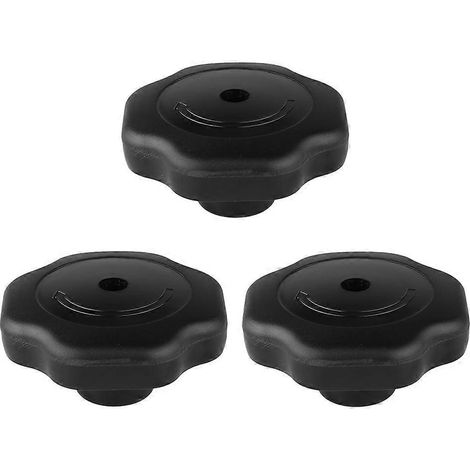 Set Mit 3 Explosionsgeschützten Bakelit-deckelknöpfen Für Schnellkochtöpfe, Topfdeckelgriffe – 7,4 X 7,4 Cm – Schwarz