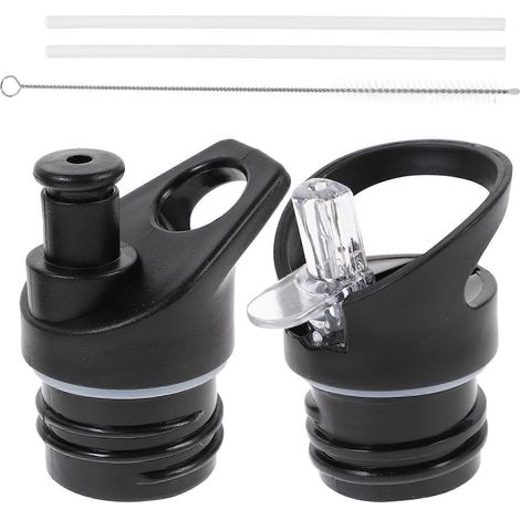 Set Mit 2 Tragbaren Saugnapf-aufsatzkappen Aus Kunststoff Für Vakuumflaschen. Praktische Kappen Für Den Täglichen Gebrauch Mit Vakuumflaschenaufsätzen (schwarz, Zufälliges Design).