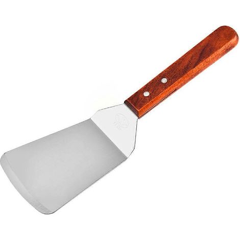 Multifunktionaler Steakspatel Aus Edelstahl Mit Holzgriff, Ideal Für Die Zubereitung Von Pizza Zu Hause (große Größe). – 31,8 X 10 X 2 Cm
