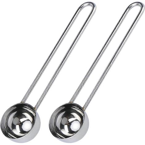 Set Mit 2 Robusten Messlöffeln Aus Edelstahl Für Kaffee Und Milchpulver. Ideal Für Die Küche. – 193,78 Cm – Silber