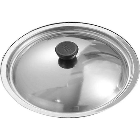Universeller Ersatzdeckel Für Kochtöpfe Mit Bakelitknauf (18 Cm) – 18,00 X 18,00 X 5,00 Cm – Silber