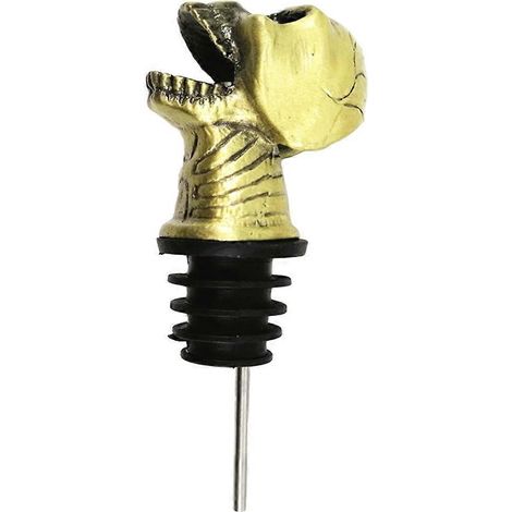 Totenkopfförmiger Weinausgießer Aus Zinklegierung Für Halloween, Ideal Für Bars, Hotels, Partys Und Zuhause (bronze) – 11 X 4 X 4 Cm