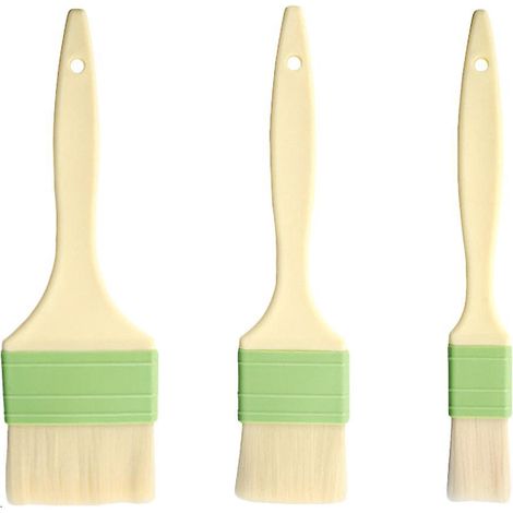 Set Mit 3 Kunststoff-kochpinseln Für Grill, Gebäck Und Zum Ausbacken, Praktisches Küchenutensil Für Fleisch, Kuchen Und Gebäck (größen S, M Und L) – 22,00 X 8,00 X 0,70 Cm