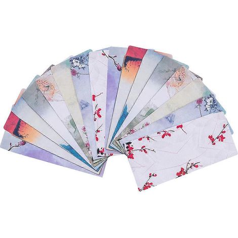 Set Mit 20 Traditionellen Chinesischen Briefumschlägen Aus Dickem Papier – 24,1 X 11 X 1 Cm – Farbe Zufällig