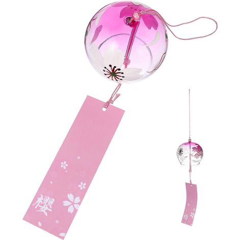 Japanisches Glas-windspiel, Schlichtes Und Elegantes Design, Windspiele (muster 3) – 78 Cm – Verschiedene Farben