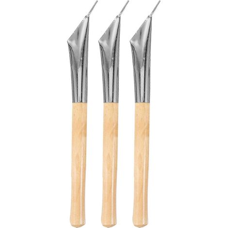 Set Mit 3 Batik-werkzeugen: Farbstift Zum Modellieren Und Gestalten Von Kunstwerken In Ton Und Wachs. – 17,5 X 1,5 Cm