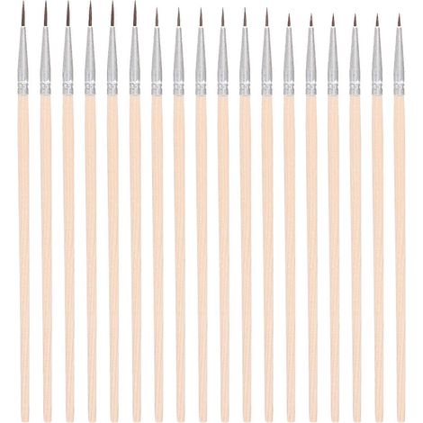 Set Mit 60 Präzisionspinseln Aus Nylon Für Kinder, Geeignet Für Öl- Und Aquarellmalerei. – 17 X 0,5 Cm