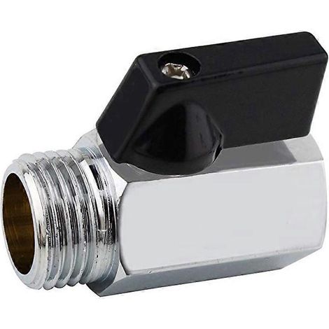 1/2" Mini-kugelhähne Aus Messing Für Luftkompressoren, Innen- Und Außengewinde, Polierte Ausführung (silber) - 4,752 Cm - Silber