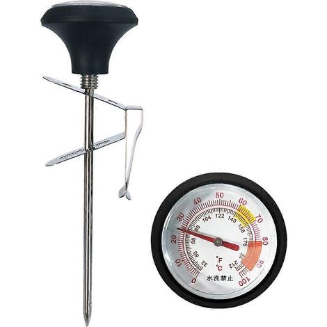Milchthermometer-set Mit Sonde, Klemme Und Silikonkappe (silber) – 12,7 X 3,5 Cm – Silber