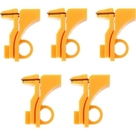 Set Mit 5 Sicherheitsverriegelungen Für Leitungsschutzschalter Und Sicherungsautomaten – 3,60 X 2,80 X 1,80 Cm – Orange