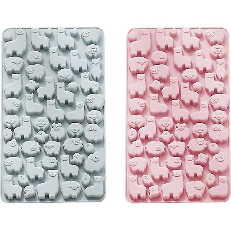 Set Mit 2 Silikon-schokoladenformen, Tierformen, Pralinenformen – 23,20 X 12,90 X 1,10 Cm – Farbe Zufällig