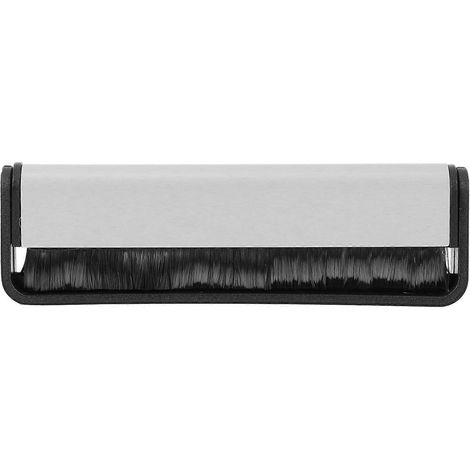 Schallplattenreinigungsbürste (1 Stück), Kompatibel Mit Plattenspielern Und Cds (schwarz Und Silber) – 11,5 X 3,5 X 0,7 Cm – Schwarz