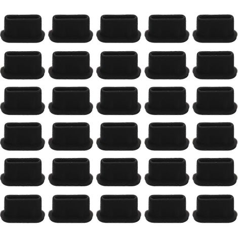 30er-pack Ersatzstecker Für Usb 3.1 Typ-c-anschlüsse, Staubdichte Schutzkappen Für Laptops. – 1,00 X 0,60 X 0,40 Cm – Schwarz