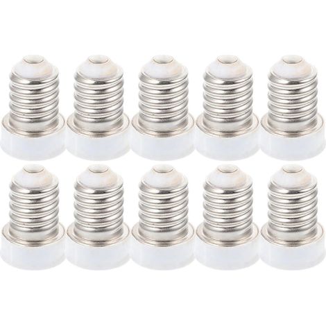 10er-packung E14-auf-e12-glühbirnenadapter – 2,7 X 1,8 X 1,8 Cm – Weiß