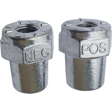 Paar Kfz-batterie-ersatzadapter, Praktischer Kfz-batterieanschluss – 2,7–2,4 Cm – Silber