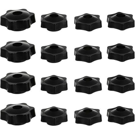 Satz Mit 16 Torx-muttern, Gewinde M5 Und M8, Durchgangsbohrung. – 3,5 X 3,5 Cm – Schwarz