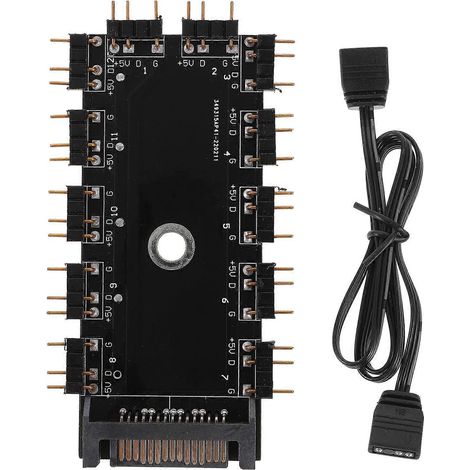 Professionelles Argb-hub-kit Für Pc-lüfter, Rgb-controller Und Rgb-zubehör – 8,20 X 4,20 X 0,80 Cm