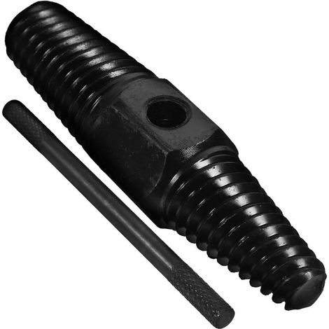 Ausdreher Für Abgebrochene Und Beschädigte Schrauben (1/2 Zoll Und 3/4 Zoll), Doppelseitig, Mit Bohrschablone (schwarz) – 13 X 3,8 X 13 Cm