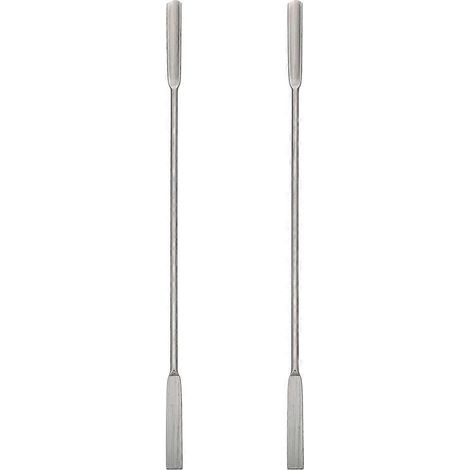 Set Aus 2 Mikrospateln Aus Edelstahl Für Laborzwecke, Misch- Und Probenahmelöffel – 18,5 X 1 X 0,3 Cm