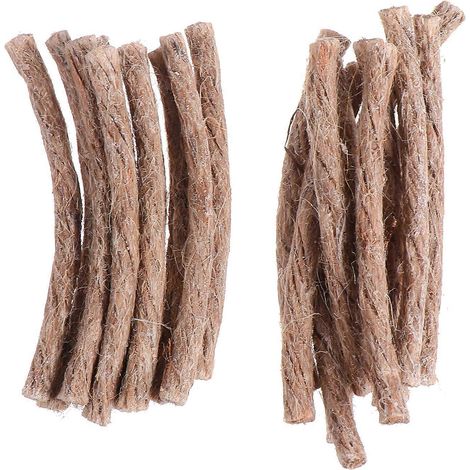 Packung Mit 20 Hanfseil-überlebensdochten Für Campingfeuerzeuge Und Hanf-feueranzünder – 7,50 X 0,50 X 0,50 Cm – Kaffeebraun