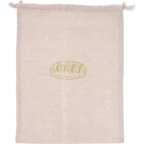 Strapazierfähiger, Ungebleichter Leinen-brotbeutel Mit Kordelzugverschluss (1 Stück) – 40,00 X 30,00 X 0,10 Cm