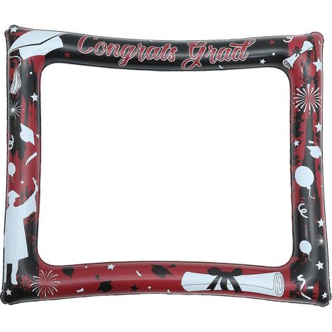 Aufblasbarer Fotorahmen „herzlichen Glückwunsch Zum Abschluss“ Für Selfies Und Als Requisite Für Die Abschlussfoto-box – 75,00 X 65,00 X 0,10 Cm