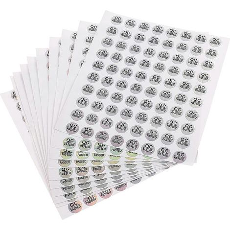 2400 Selbstklebende Etiketten, Qualitätsgeprüft, Für Den Lagergebrauch, Getestet Und Sofort Einsatzbereit. – 1,00 X 1,00 X 0,01 Cm