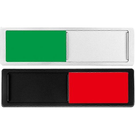 Set Mit 2 Leeren Schiebetür-hinweisschildern Für Konferenzräume Oder Homeoffice. – 17,7 X 5,2 Cm