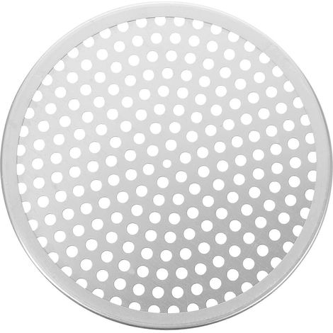 Pizzablech Aus Perforierter Aluminiumlegierung, Küchenutensil – 23,00 X 23,00 X 0,50 Cm – Silber