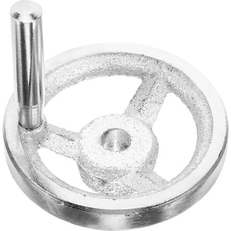 Handdrehbankkurbel, Drehscheibe, Schwungrad Aus Kohlenstoffstahl, Rundes Schwungrad – 7,80 X 7,50 X 7,50 Cm – Silber
