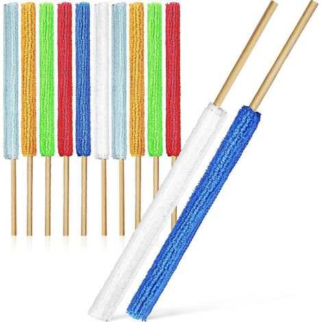 Set Mit 12 Mikrofaser-staubtüchern Zur Reinigung Von Ecken, Reinigungswerkzeuge Für Fenster, Rollläden, Jalousien Und Klimaanlagen