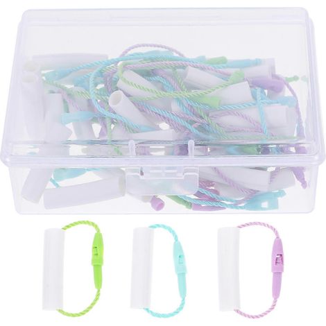30 Namensschilder Für Kleidung, Namensschilder Für Die Kita, Beschreibbare Namensschilder, Namensschildringe Zum Aufhängen (farbe Zufällig) – 3,00 X 2,00 X 0,50