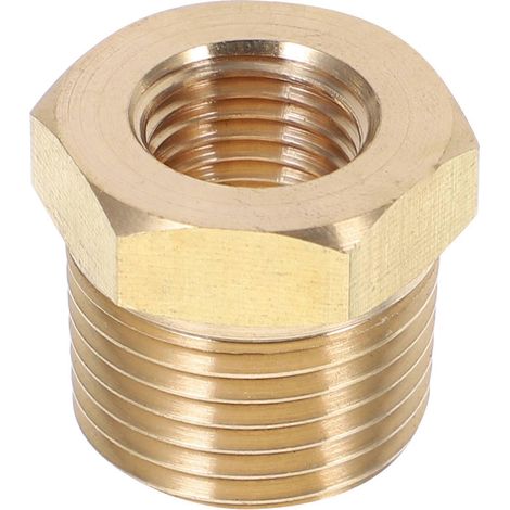 Reduzierschlauchadapter Aus Edelstahl, Sechskantaufnahme, 1/2" Npt-außengewinde X 1/4" Npt-innengewinde. – 2,00 X 2,00 X 1,20 Cm – Gold