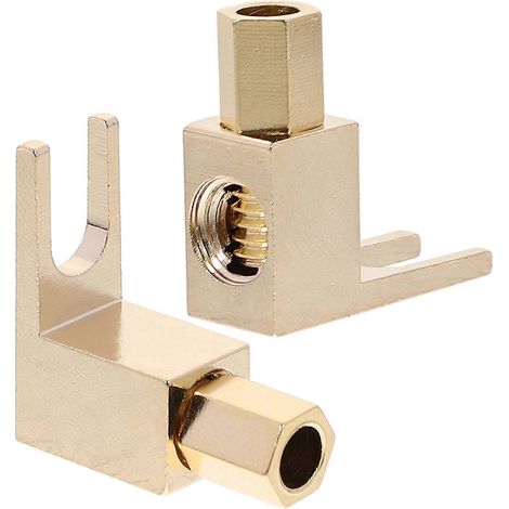Rechtwinklige Lautsprecheranschlüsse (bananenstecker), 90-grad-l-förmige Audioanschlüsse – 2 X 2 X 0,8 Cm