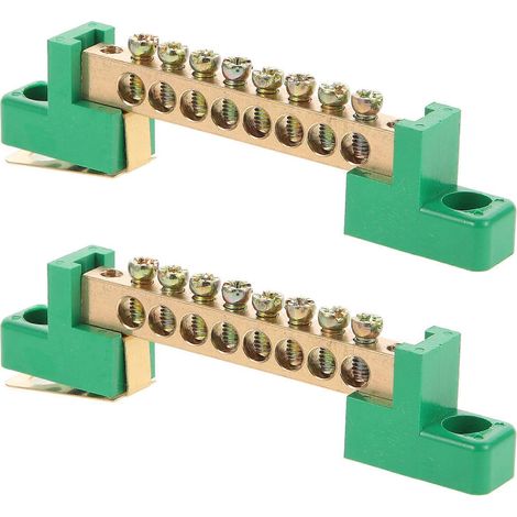 Erdungsleiste, Elektrische Erdungsleiste, 8 Anschlüsse, Erdungsblock, Erdungsstab – 9,50 X 2,00 X 1,20 Cm – Multi