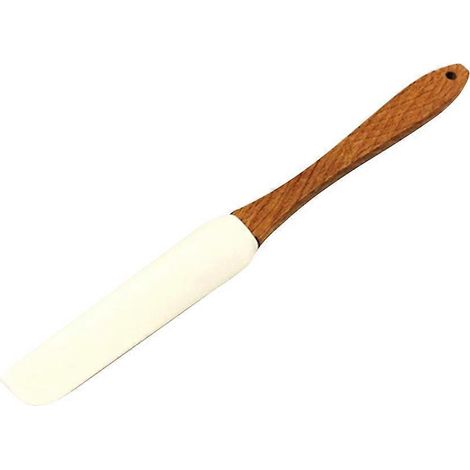 Abnehmbarer Silikonspatel Mit Holzgriff, 1 Stück, Für Sahne, Butter, Kuchen, Marmelade. -m