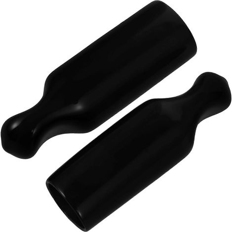 Set Mit 2 Wiederverwendbaren Zapfhahn-schutzhüllen Aus Kunststoff – 5,50 X 1,50 X 1,50 Cm – Schwarz