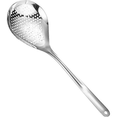 Edelstahl-sieb, Robuster Bratlöffel, Serviersieb – 35,4 X 10,8 X 1,5 Cm – Silber
