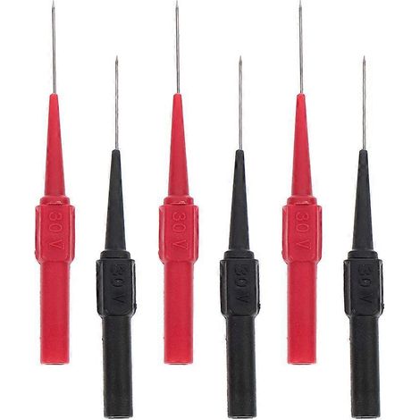 Prüfspitzen Für Multimeter, Prüfleitungen Für Drahtbohrungen – 8,00 X 0,70 X 0,70 Cm – Schwarz Rot