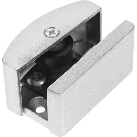 Bodenführung Für Duschtüren, Rollengleiter Für 5–14 Mm Dicke Glasduschtüren – 5 X 4,2 Cm – Silber