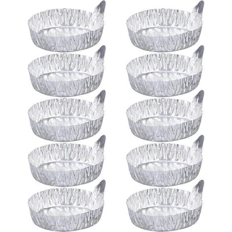 Set Mit 10 Kleinen Wiegeschalen Aus Aluminium Für Boote Und Wiegebehälter. – 10 Stück – Silber
