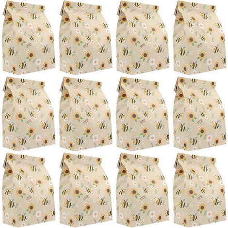 Set Mit 12 Papiergeschenktüten Für Süßigkeiten, Kandierte Mandeln, Kuchen Und Andere Leckereien. – 18,00 X 9,50 X 0,30 Cm